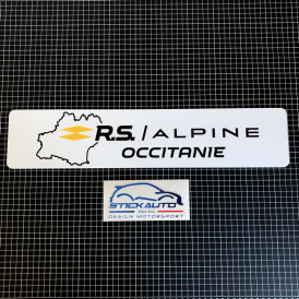 Cache plaque éco RS Alpine Occitanie version BLANC