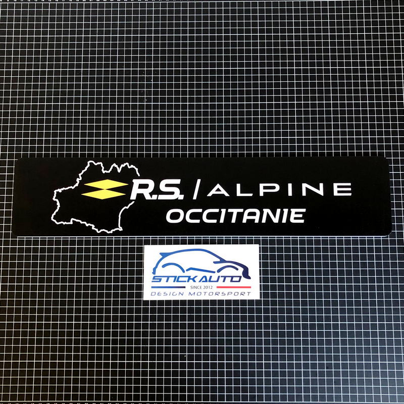 Cache plaque Alpine Noir Version PVC expansé - STICK AUTO
