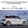 Kit 6 Stickers Sponsors aux choix pour bas de caisse