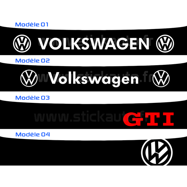 Stickers bandeau pare brise VW GTI –