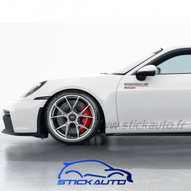 Kit 2 stickers Porsche Motorsport 25cm Noir