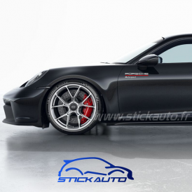Kit 2 stickers Porsche Motorsport 25cm Noir