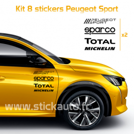 Kit 8 Stickers Peugeot Sport Pack Engineered