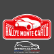 Plaque de Rallye Monte Carlo 2022 en autocollant