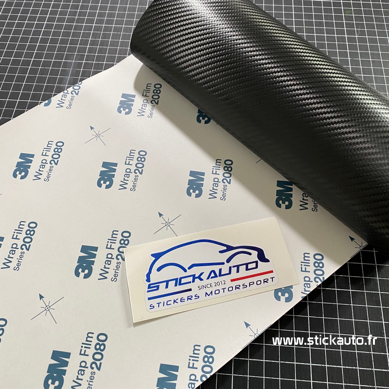 Feuille de carbone Pro-Vinyl - Feuille de carbone 3D noire - Dr.Sticker