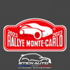 Plaque de Rallye Monte Carlo 2023 en autocollant