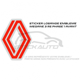 Sticker new losange Renault pour Megane 3 RS phase 1
