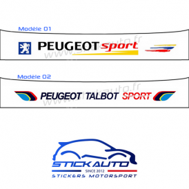 Bandeau Pare soleil Peugeot Sport PTS fond blanc