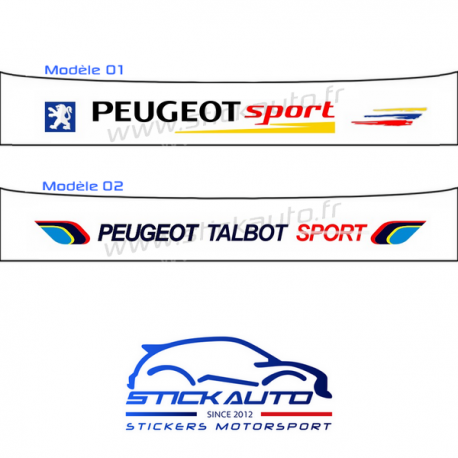 Bandeau Pare soleil Peugeot Sport PTS - STICK AUTO