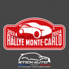 Plaque de Rallye Monte Carlo 2024 en autocollant