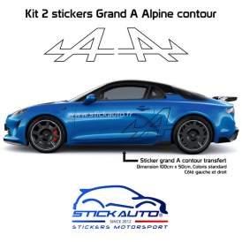 Kit 2 stickers Alpine grand A contour