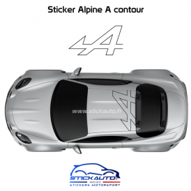 Kit 2 stickers Alpine grand A contour