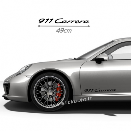 Kit 2 Stickers Porsche 911 Carrera 49cm