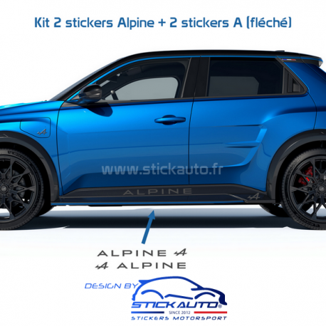 Kit 2 stickers Alpine grand A contour