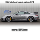 Kit 2 Bandes latérales stickers Porsche GT3 991