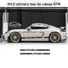 Kit 2 Bandes latérales stickers Porsche Cayman GT4