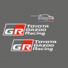 Kit 2 stickers Toyota Gazoo Racing 25cm Blanc Kit 2 stickers Toyota Gazoo Racing 25cm Blanc