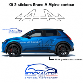 Kit 2 stickers Alpine grand A contour