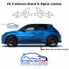 Kit 2 stickers Alpine grand A contour Kit 2 stickers Alpine grand A contour