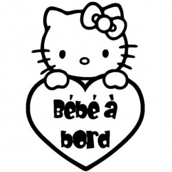 Sticker Bébé à Bord Pour Voiture - Pilote à Bord - Autocollant 20 Cm Noir - Anakiss - Facile à Poser