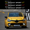 Lettrage Renault Sport damier de pare-brise Lettrage Renault Sport damier de pare-brise
