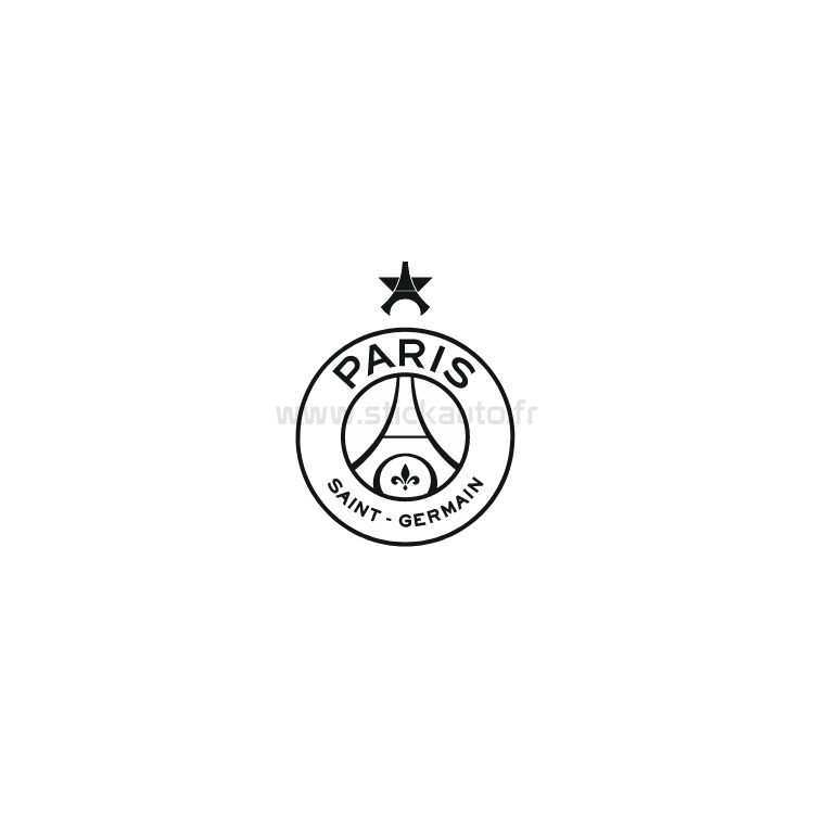 Sticker PSG avec Etoile Sticker PSG avec Etoile