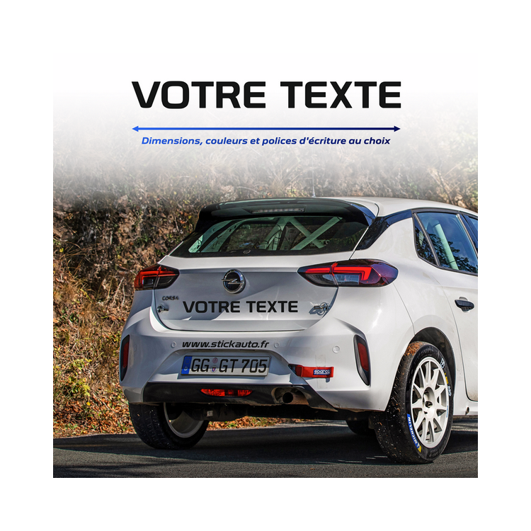 Lettrage personnalisable pour carrosserie Lettrage personnalisable pour carrosserie