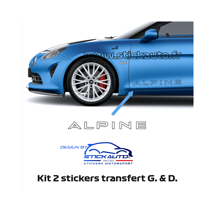 Kit 2 stickers Alpine contour 60cm