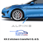 Kit 2 stickers Alpine contour 60cm