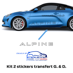 Kit 2 stickers Alpine contour 100cm