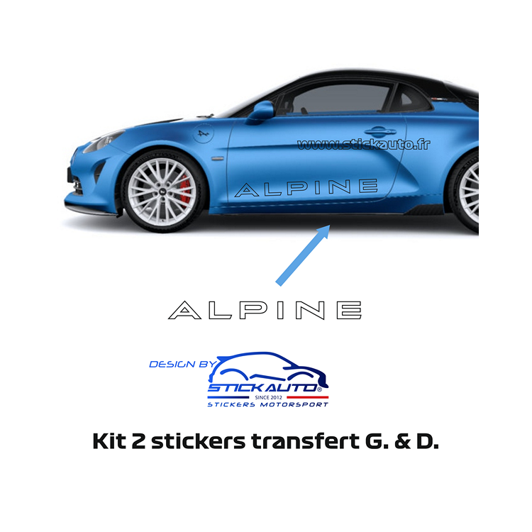 Kit 2 stickers Alpine contour 100cm