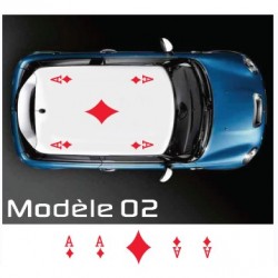 Stickers de toit Carte ( DS3, Mini, Fiat 500, etc... )