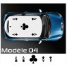 Stickers de toit Carte ( DS3, Mini, Fiat 500, etc... ) Stickers de toit Carte ( DS3, Mini, Fiat 500, etc... )