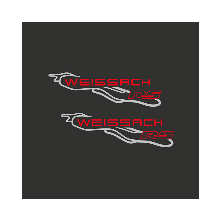 Kit 2 stickers Porsche Weissach RS 992 Gris et rouge