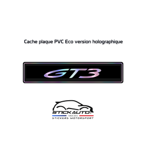 Cache plaque Holographique Porsche GT3