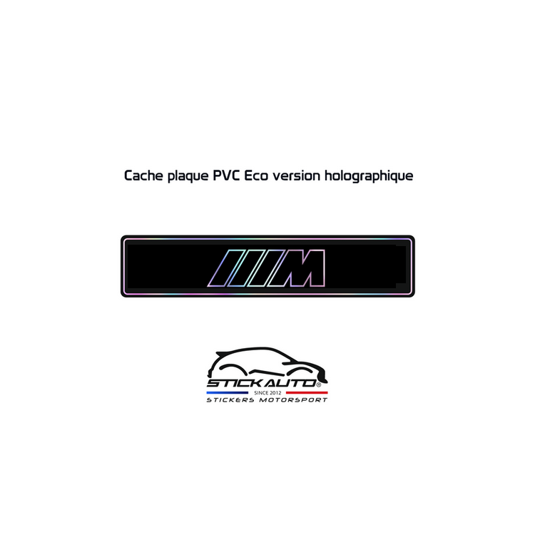Cache plaque Holographique BMW M Cache plaque Holographique BMW M