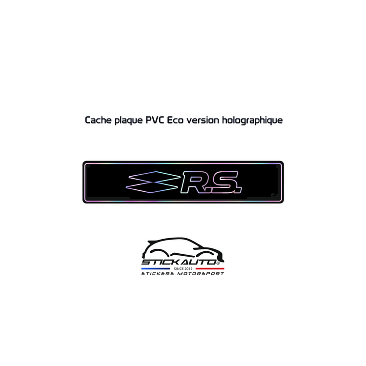 Cache plaque Holographique RS Renault Sport Cache plaque Holographique RS Renault Sport