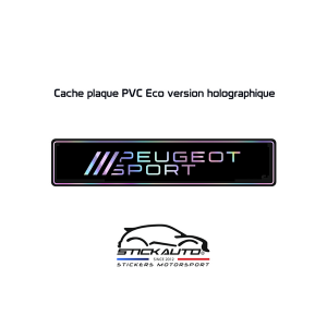 Cache plaque Holographique Peugeot Sport