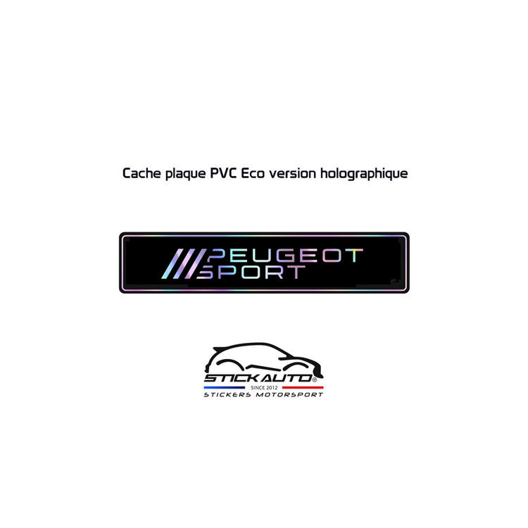 Cache plaque Holographique Peugeot Sport Cache plaque Holographique Peugeot Sport