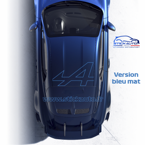 Sticker Alpine grand A contour de toit version bleu Mat