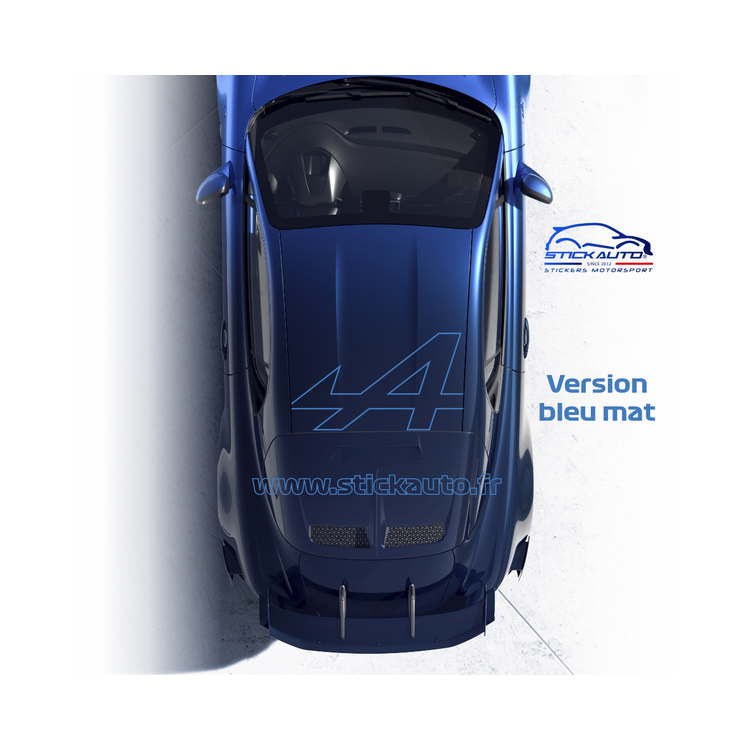 Sticker Alpine grand A contour de toit version bleu Mat Sticker Alpine grand A contour de toit version bleu Mat
