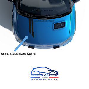 Sticker de capot Alpine A290 type première édition