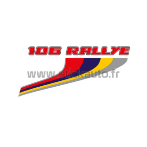 Sticker arrière 106 Rallye phase 1