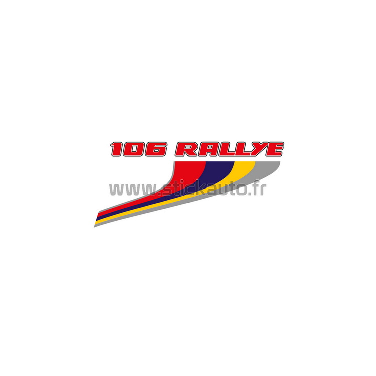 Sticker arrière 106 Rallye phase 1