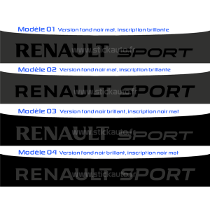Bandeau Pare soleil Renault Sport Version Mat - Brillant