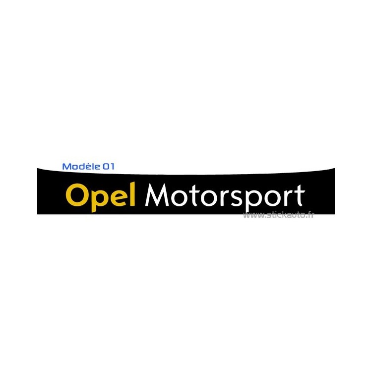 Bandeau pare soleil Opel Motosport 2010