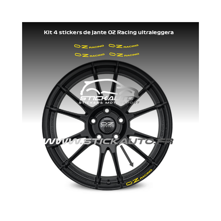 Kit 4 Stickers de jante OZ RACING ultraleggera