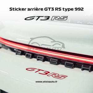 Sticker arrière GT3 RS type 992 Porsche