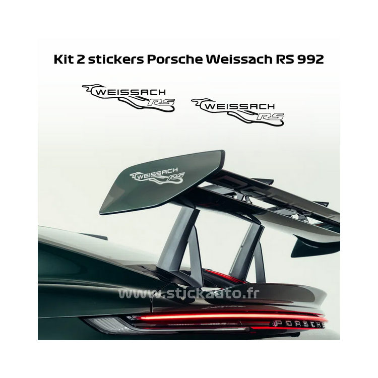 Kit 2 stickers Porsche Weissach RS 992