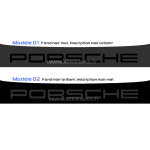 Bandeau Pare soleil Porsche noir mat brillant